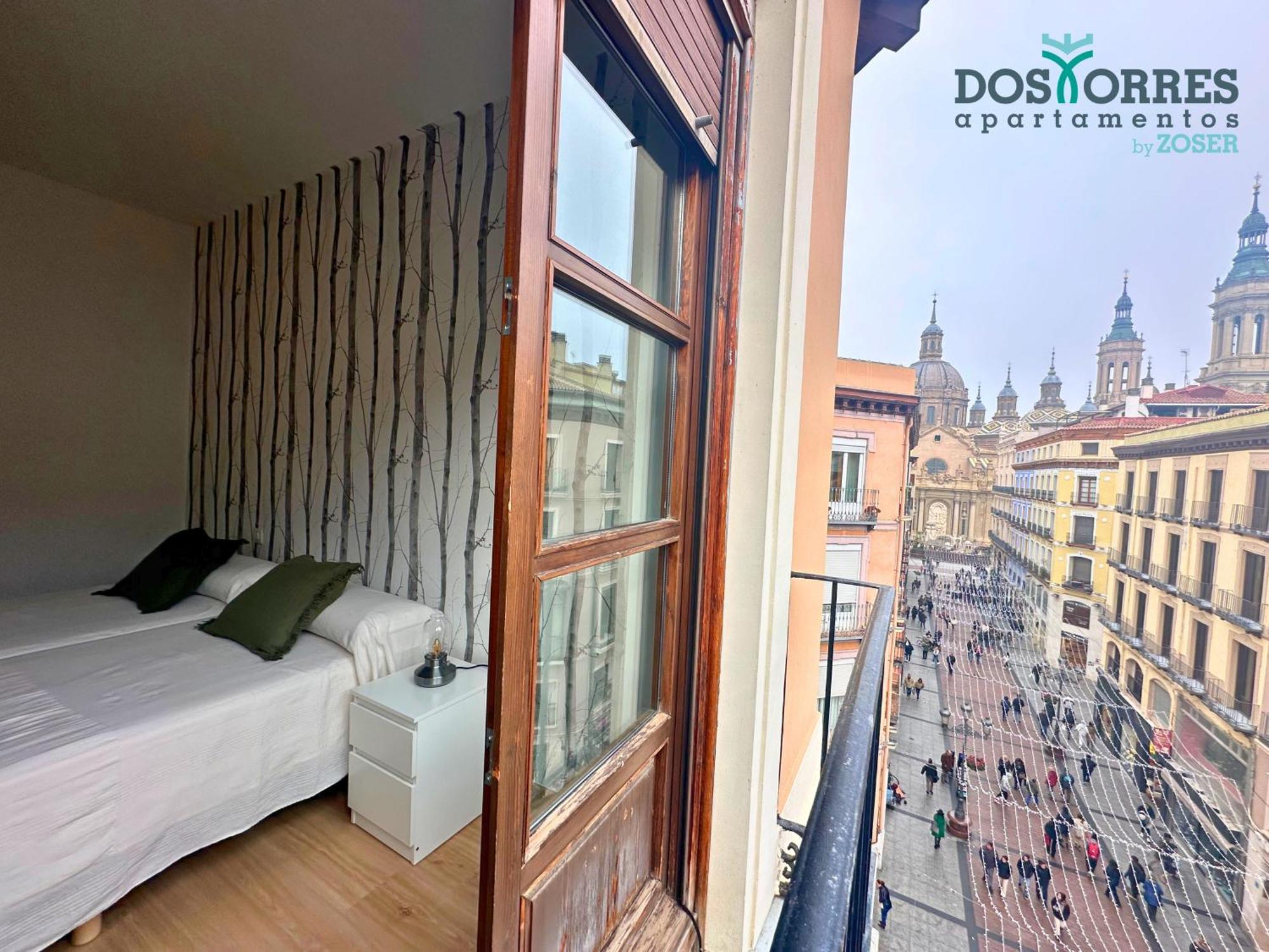 Dos Torres Pilar Suites- Balcones Con Vistas A La Ciudad سرقسطة المظهر الخارجي الصورة